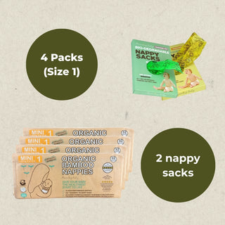 Bamboo Nappy and Nappy Sacks Bundle