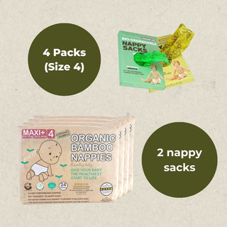 Bamboo Nappy and Nappy Sacks Bundle
