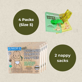Bamboo Nappy and Nappy Sacks Bundle
