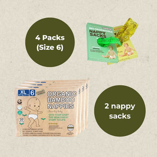 Bamboo Nappy and Nappy Sacks Bundle