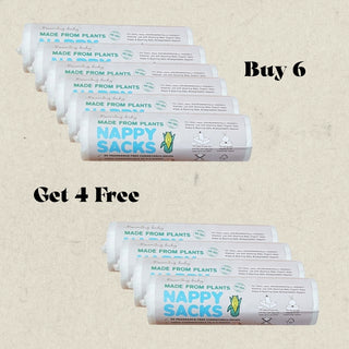 30 Pack of Cornstarch Nappy Sacks