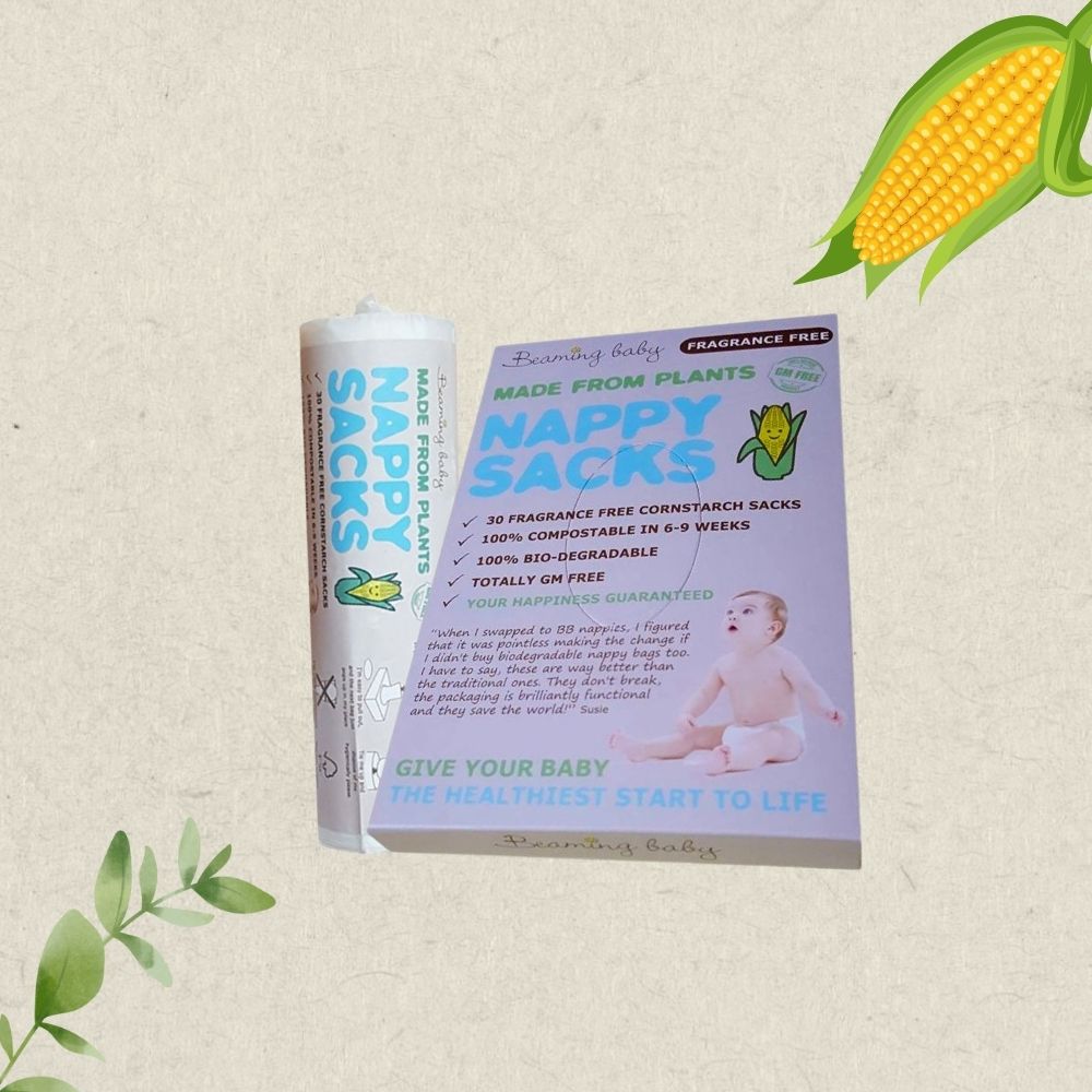 Cornstarch Nappy Sacks – Biodegradable, Compostable, Eco Baby
