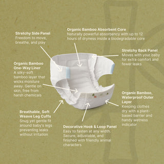 Organic Bamboo Nappies