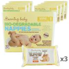 Beaming Baby Biodegradable Nappies Subscription, Size 1, Save 17%