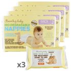 Beaming Baby Biodegradable Nappies Subscription, Size 2, Save 17%