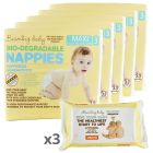 Beaming Baby Biodegradable Nappies Subscription, Size 3, Save 17%